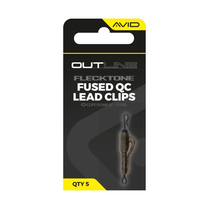 Avid Carp Outline Flecktone Fused Lead QC Clips